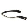 Acavallo Frontalino pelle vitello cristalli rotondi - Nero - colore cristalli Trasparente
