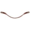 Acavallo Frontalino pelle vitello cristalli rotondi - Cognac - colore cristalli Crystal Pink