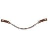 Acavallo Frontalino pelle vitello cristalli rotondi - Cognac - colore cristalli Trasparente