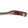 Acavallo Frontalino pelle vitello cristalli rotondi - Cognac - colore cristalli Trasparente