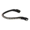 Acavallo Frontalino pelle vitello cristalli stellati - Nero - colore cristalli Trasparente