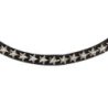 Acavallo Frontalino pelle vitello cristalli stellati - Nero - colore cristalli Trasparente