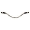 Acavallo Frontalino pelle vitello perle - Nero - colore cristalli Crystal White