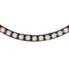 Acavallo Frontalino pelle vitello perle - Nero - colore cristalli Crystal White