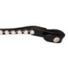 Acavallo Frontalino pelle vitello perle - Nero - colore cristalli Crystal White