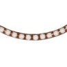 Acavallo Frontalino pelle vitello perle - Cognac - colore cristalli Crystal White
