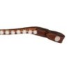 Acavallo Frontalino pelle vitello perle - Cognac - colore cristalli Crystal White