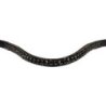 Equestro Frontalino con tripla fila di cristalli Nero