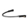 Equestro Frontalino in cuoio con Clincher argento - Nero