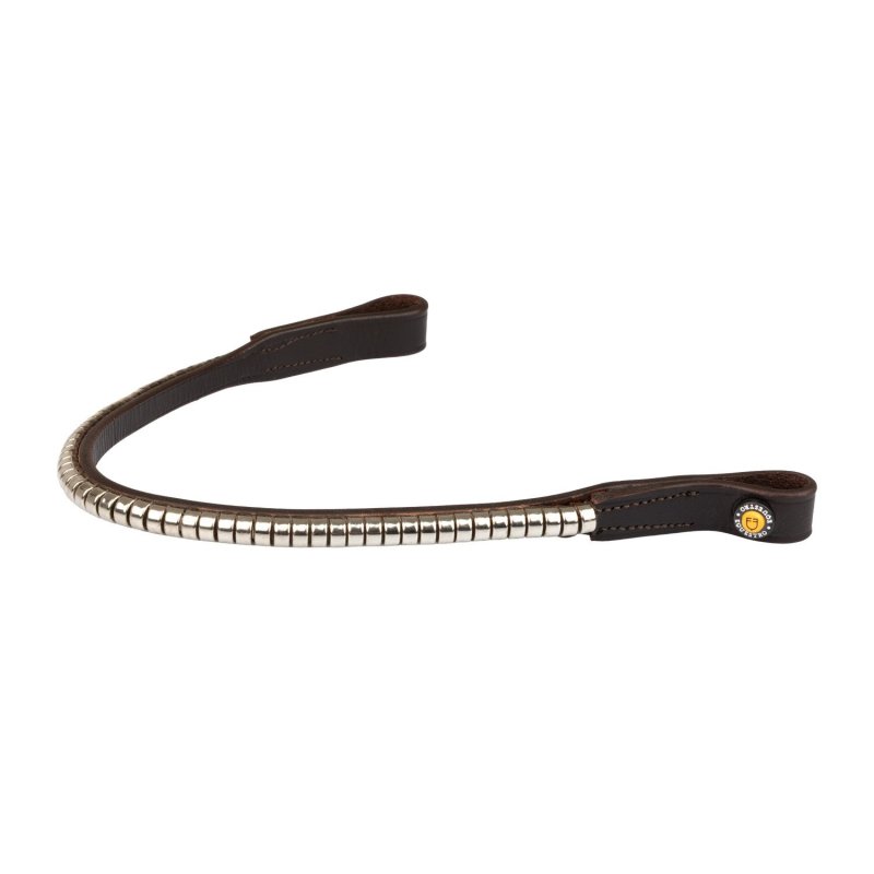 Equestro Frontalino in cuoio con Clincher argento - Testa di moro