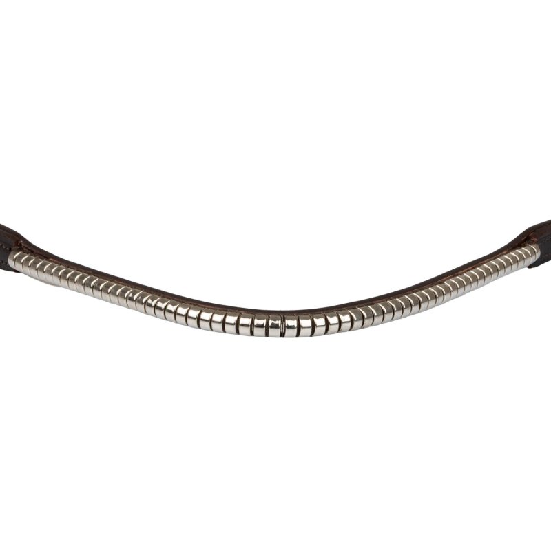 Equestro Frontalino in cuoio con Clincher argento - Testa di moro