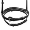 Equestro Capezzina in cuoio con chiudibocca removibile - Nero