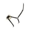 Equestro Capezzina messicana in cuoio con chiudibocca - Nero
