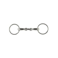Umbria Equitazione Filetto ad anelli inox con oliva Curved Mouth