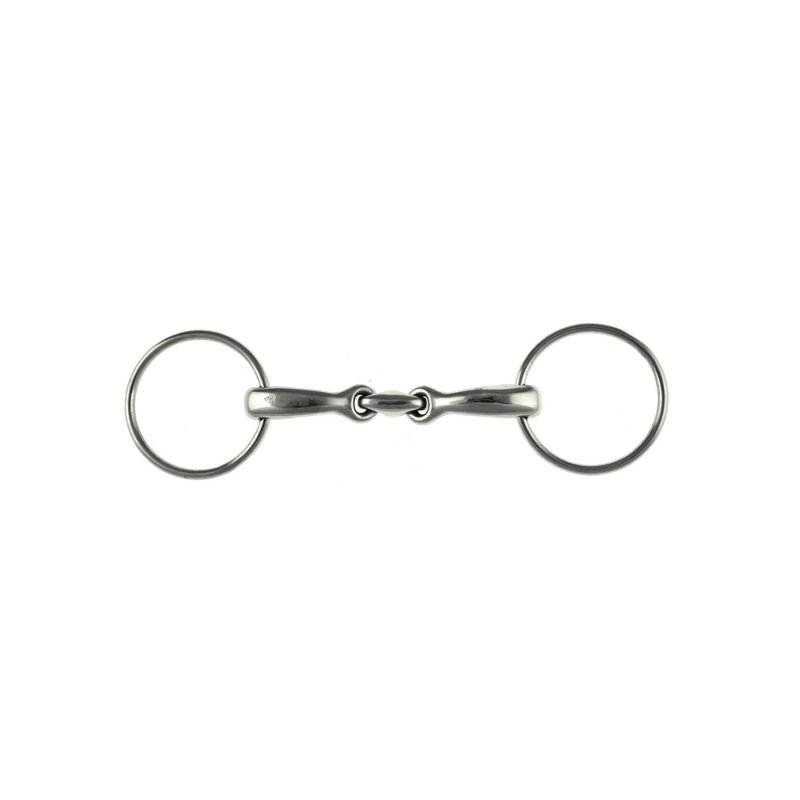 Umbria Equitazione Filetto ad anelli inox con oliva Curved Mouth