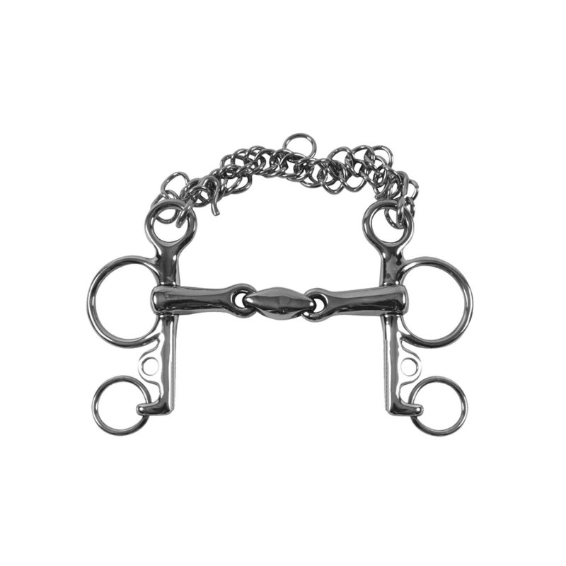 Umbria Equitazione Pelham inox aste corte con oliva