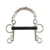 Umbria Equitazione Pelham inox intero aste corte gomma rigida