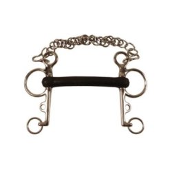 Umbria Equitazione Pelham inox intero gomma Flex