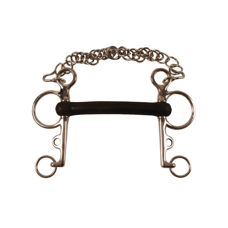 Umbria Equitazione Pelham inox intero gomma Flex