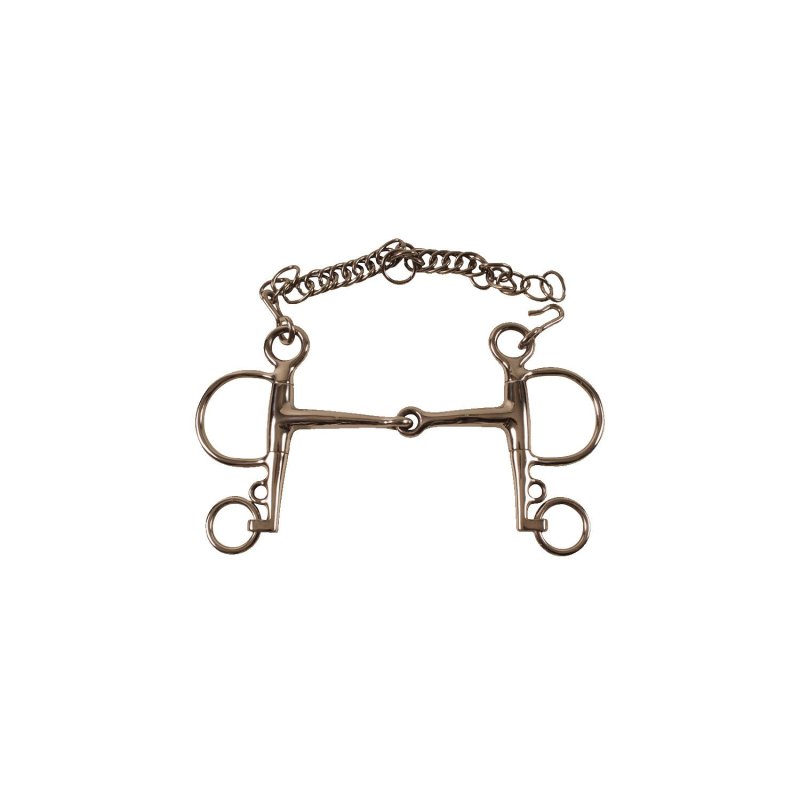 Umbria Equitazione Pelham pieno inox aste corte