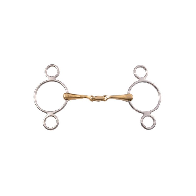 Umbria Equitazione Filetto Pessoa a tre anelli con doppio snodo 16 mm