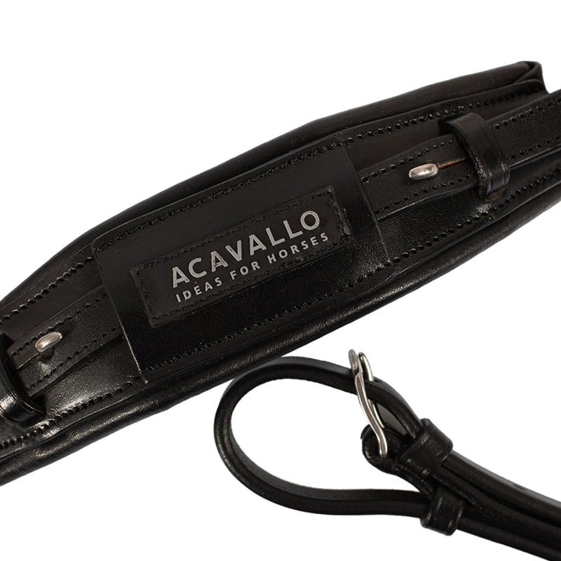 Acavallo Nasalina pelle Hackamore - Nero