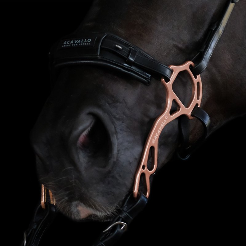 Acavallo Nasalina pelle Hackamore - Nero