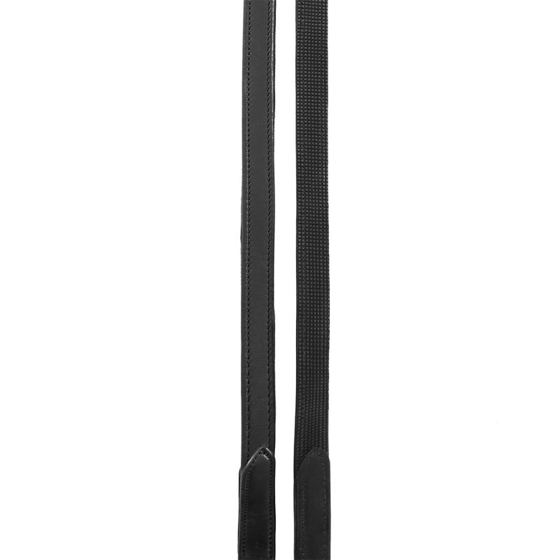 Equestro Doppie redini dressage in cuoio - Nero