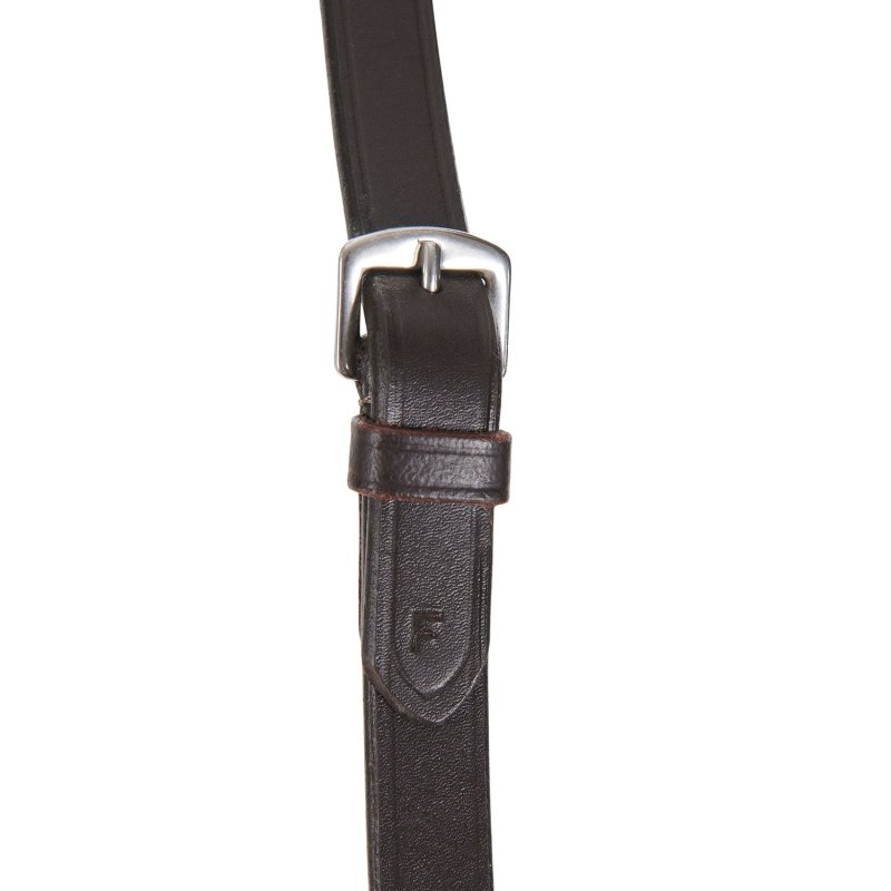 Equestro Doppie redini dressage in cuoio - Testa di moro