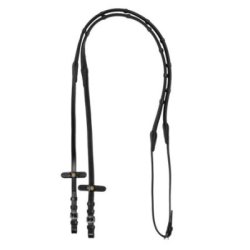 Equestro Redini in gomma Eventa con stopper - Nero