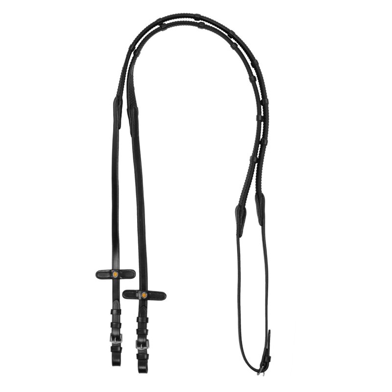 Equestro Redini in gomma Eventa con stopper - Nero