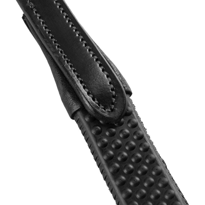 Equestro Redini in gomma Eventa con stopper - Nero