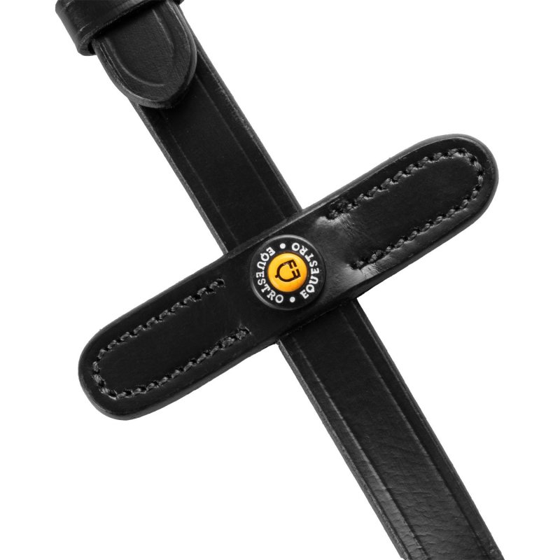 Equestro Redini in gomma Eventa con stopper - Nero