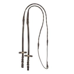 Equestro Redini Magna in cuoio con Grip gommato - Marrone