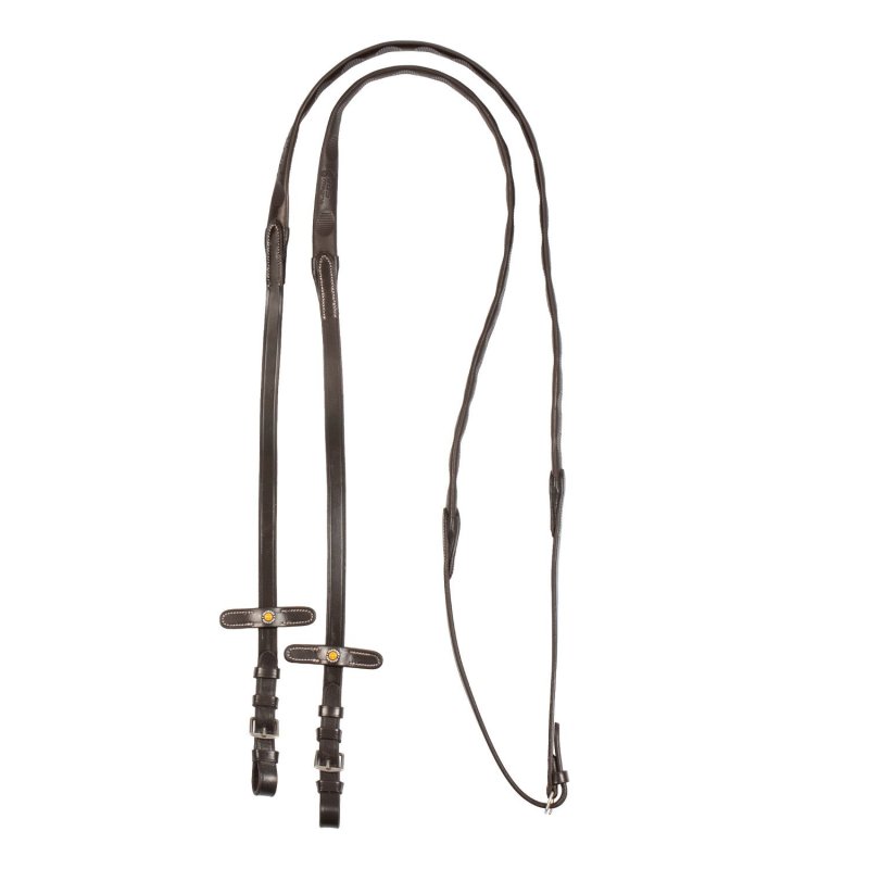 Equestro Redini Magna in cuoio con Grip gommato - Marrone