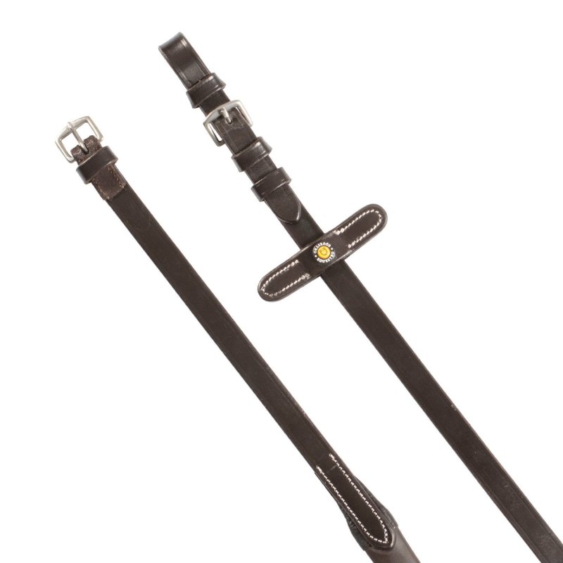 Equestro Redini Magna in cuoio con Grip gommato - Marrone