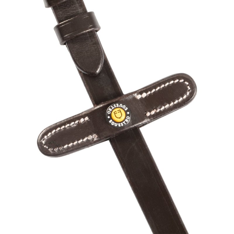 Equestro Redini Magna in cuoio con Grip gommato - Marrone