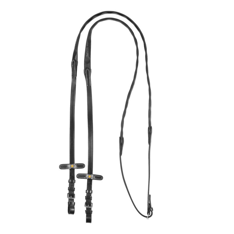 Equestro Redini Magna in cuoio con Grip gommato - Nero