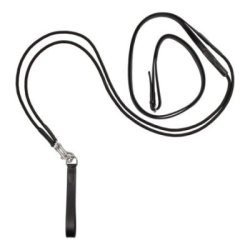 Equestro Redini di ritorno in nylon e cuoio doppiato - Nero