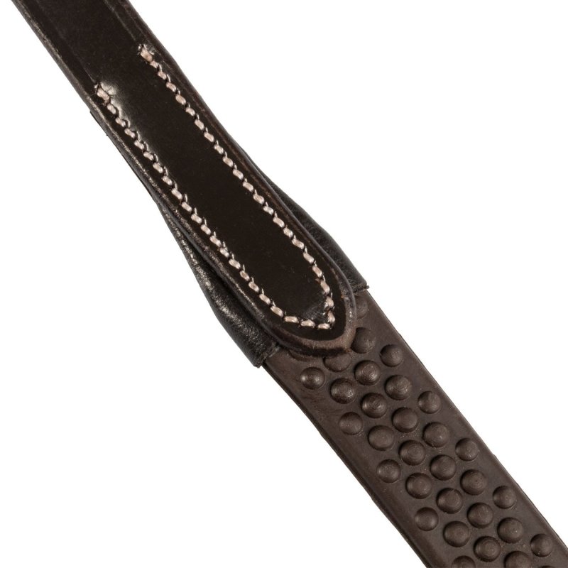 Equestro Redini in cuoio con Grip gommato - Marrone