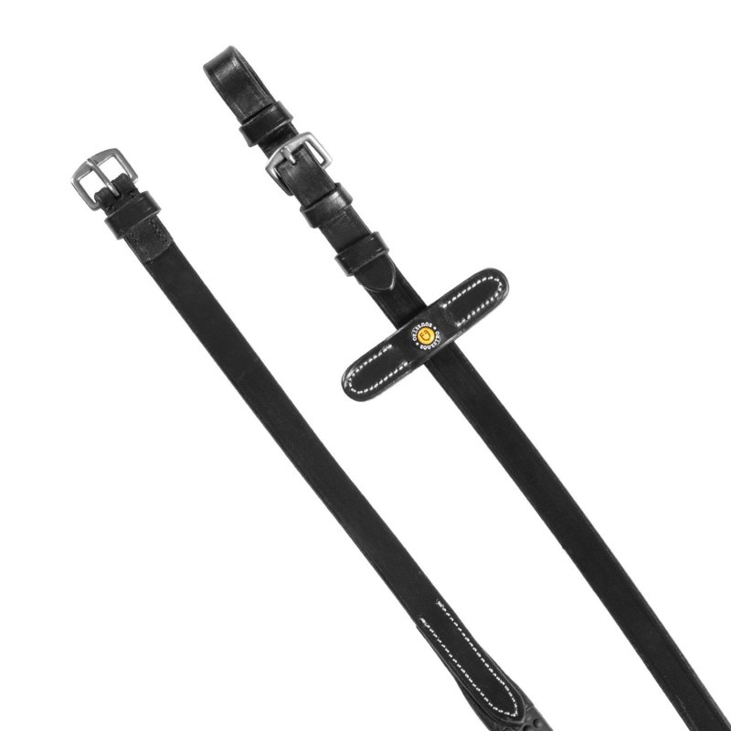 Equestro Redini in cuoio con Grip gommato - Nero