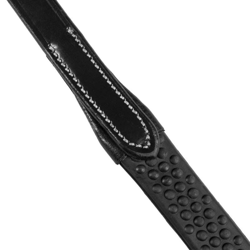 Equestro Redini in cuoio con Grip gommato - Nero