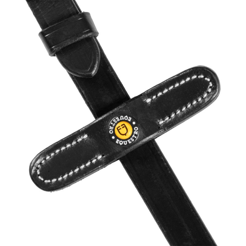 Equestro Redini in cuoio con Grip gommato - Nero