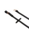Equestro Redini in cuoio e gomma con fibbie oro rosa - Nero