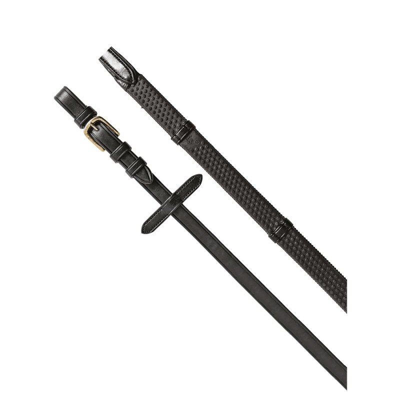 Equestro Redini con fibbie in ottone Nero