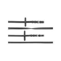 Supreme Set doppie redini dressage pelle liscia - Nero