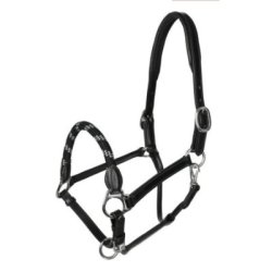 Acavallo Cavezza pelle anatomica nasalina in corda - Nero