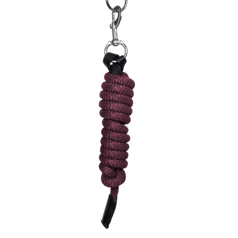 Equestro Cavezza ergonomica con inserti in cuoio - Nero/Bordeaux