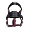 Equestro Cavezza ergonomica con inserti in cuoio - Nero/Bordeaux