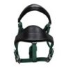 Equestro Cavezza ergonomica con inserti in cuoio - Nero/Verde scuro